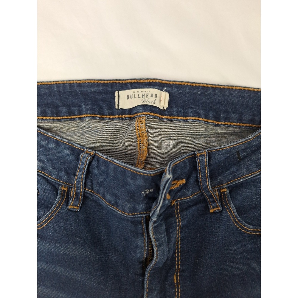 Bullhead Black Skinniest Jeans Womens Size 11 Dark Wash Blue Low Rise Denim